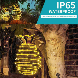 Lámpara Solar con Forma de Piña, LED, para Interiores y Exteriores, Decoración de Jardín Colgante, IP65, Impermeable - Product Image 1