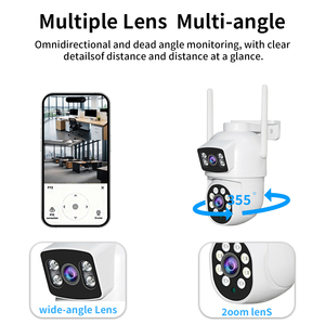 Bán Hot ống kính kép 4MP ai PTZ wifi <span class=keywords><strong>camera</strong></span> ngoài trời với an ninh báo động màn hình OEM ODM giám sát không dây 4MP nhà máy ảnh - Product Image 2
