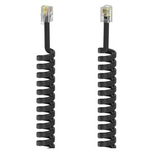 Cable Telefónico en Espiral Negro de 1.5m 00201150 - Product Image 1