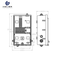 Placa de panel eléctrico de plástico IP 43, caja electrónica personalizada en el extranjero, caja de medidor monofásico de posición de medidor único