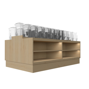 Exhibidor de Alimentos a Granel de Madera Premium con Contenedores Transparentes de Gravedad para Especias y Granos - Product Image 1