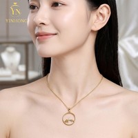 Collier unisexe en argent sterling S925, motif cercle montagne, accessoires de plein air durables, bijoux de mode pour la randonnée et les voyages, vente en gros