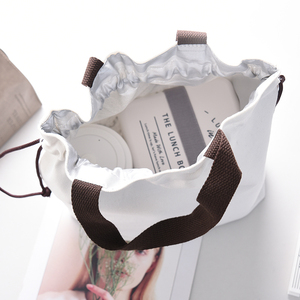 Sac à déjeuner tendance, nouveau modèle, réutilisable, en matériaux recyclables, sac en toile de coton, sacs à déjeuner pour femmes - Product Image 2