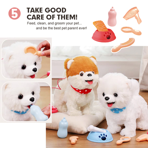 Benutzer definierte elektrische sprechende Hundes pielzeug Super Soft Plüsch Kuscheltier mit USB-Aufladung Moving Ears Singen für Kinder-Bildungs geschenk - Product Image 6