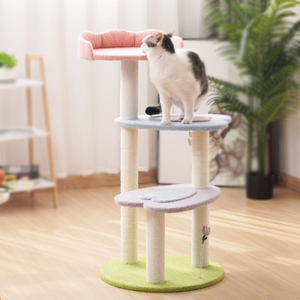 Fabrikant Groothandel Schattige Roze Ontwerp Bloem Kat Boom Kat Bomen & Scratcher - Product Image 5