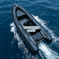 Yacht de luxe de 5,8 m, coque semi-rigide en aluminium, bateau pneumatique RIB 580, bateau de patrouille à vendre