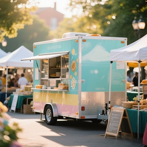 Remolque de camión de comida de helado de carrito de aperitivos móvil OEM ODM personalizado colorido 2025 con cocina completa equipada - Product Image 1