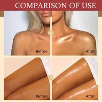 Maquillage liquide pailleté de luxe biologique imperméable à l'eau avec logo personnalisé huile sèche scintillante pour le corps