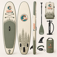 Planche de surf gonflable souple double couche en PVC écologique, portable, longue, pour l'océan, prix usine OEM