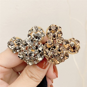 Strass di lusso coreano orecchie da topo coda di cavallo cravatte per capelli da ragazza in lega di cristallo elastico per donna accessori per capelli alla moda - Product Image 3
