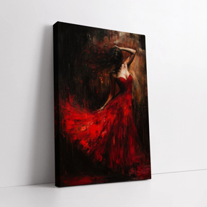 Dipinto su Tela <span class=keywords><strong>di</strong></span> Donna Sensuale in Abito Rosso, Arte Murale <span class=keywords><strong>di</strong></span> Danza Emozionale per Camera da Letto, Decorazione Femminile - Product Image 6