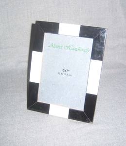 Cadre photo en bois écologique avec incrustation de corne naturelle, cadre solide pour table, pour l'artisanat, fournisseur en gros d'Inde - Product Image 2