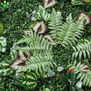 Mur végétal artificiel en plastique, herbe de Milan, panneau 3D, feuillage de fougère tropicale rustique, panneaux d'herbe, décoration murale <span class=keywords><strong>pour</strong></span> la maison, mariage, fête - Product Image 3