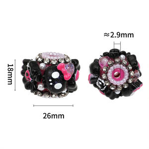 2025 nuevo fantasma de Halloween calavera bola arco Cruz cuentas acrílicas DIY cuentas pluma accesorios listos para enviar - Product Image 3