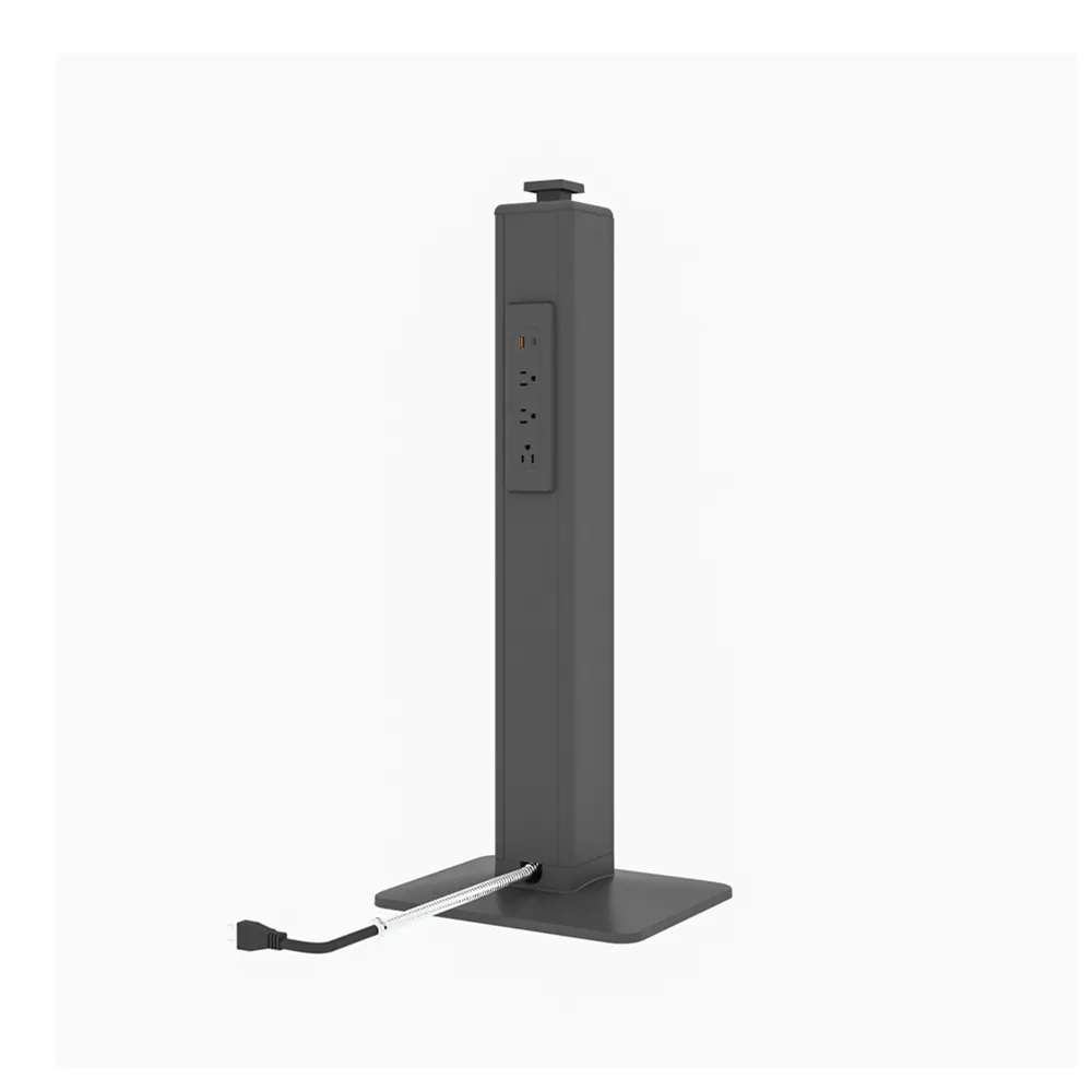 Station de charge autoportante à usage commercial OMNI avec 3 prises CA et ports USB-A et USB-C