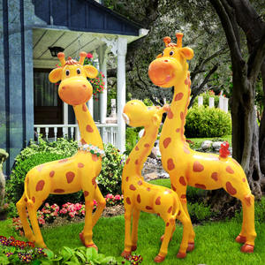 Sculptures de dessin animé <span class=keywords><strong>en</strong></span> résine faites à la main ornements d'affichage de centre commercial statue de <span class=keywords><strong>girafe</strong></span> grandeur nature décorations de jardin de paysage extérieur - Product Image 3