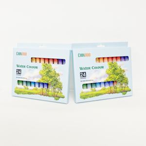 Juego de pintura de acuarela de 24 colores profesional lavable OEM en tubo para niños artista DIY uso en papel - Product Image 6