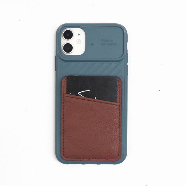 BSCI Custom 3M Sticker Cell Phone Case PU Leather Card Holder Silicon Soft Custom Logo