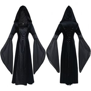 High Quality <strong>Medieval</strong> Vintage <strong>Wedding</strong> <strong>Dress</strong> Renaissance Lace up Vintage Gothic <strong>Dress</strong> Floor Length Hooded Cosplay <strong>Dresses</strong> - Product Image 4