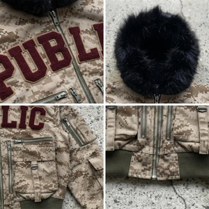 OEM Manufacturer Custom Camouflage Bomber <b>Jacket</b> <b>Men</b> Hooded Faux <b>Fur</b> Lined Chenille Embroidered Windproof Winter Casual <b>Jacket</b> - Product Image 2