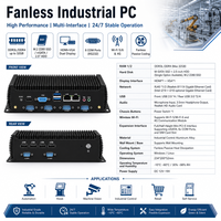 Mini PC Industrial sin Ventilador con CPU Intel, 32GB DDR4, 2*RJ45, 4*USB2.0, 4*USB3.0, Sistema Operativo Windows/Linux
