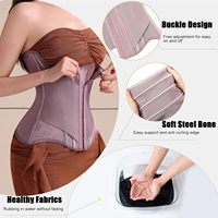 Ceinture amincissante Yixinly pour femme, corset en U, gaine abdominale pour le fitness avec fermeture à agrafes, fabriquée en Chine