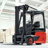 Montacargas Eléctrico de 3 Toneladas con Tablero de Instrumentos Inteligente, Montacargas Contrapesado con Asiento, Apilador de Baterías para Manejo de Materiales