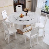 Rosegia Modernes Stahl Ausziehbares Klappbares Esszimmer-Set mit Marmortischplatte und 8 Stühlen