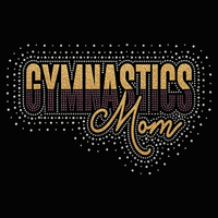 Transferts de strass personnalisés pour maman gymnaste, motifs thermocollants pour T-shirt
