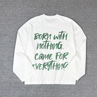 Camisetas Gráficas para Hombre, Camiseta Blanca de Alta Calidad, Algodón Grueso, Impresión Personalizada, Camiseta de Manga Larga