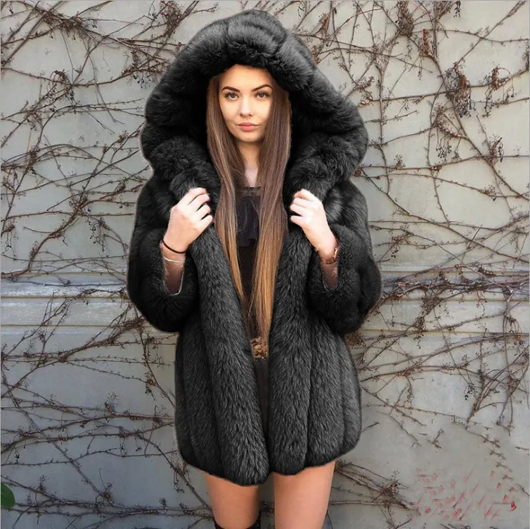 सर्दियों अशुद्ध फर कोट महिलाओं 2022 नई आगमन आरामदायक गर्म शीतल जिपर फर जैकेट आलीशान ओवरकोट जेब प्लस आकार कोट महिलाओं के लिए