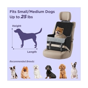 Asiento de Coche Multifuncional para Mascotas, Plegable con Cojín Extraíble, Forro de Felpa Lavable, Viajes Seguros para Perros Pequeños, Dueños Urbanos - Product Image 3