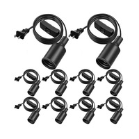 Support de lampe suspendu en silicone de style rétro E26/E27, douille à vis, café, bar, accessoires de luminaire, vente en gros