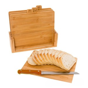 Bamboo Sorting Cutting Board <b>Set</b> 4 Pieces Multi Purpose For Home Use - Product Image 5