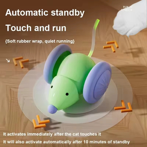 Electric Smart Automatic <b>Cat</b> <b>Toy</b> <b>Interactive</b> Speedy Mouse ABS Material Pet <b>Toy</b> with Movement - Product Image 4
