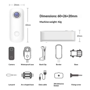 Caméra d'action magnétique anti-tremblement C100+ <span class=keywords><strong>4K</strong></span> pour l'enregistrement de la conduite, panoramique 360°, grand angle 120°, mémoire intégrée 128 Go - Product Image 6