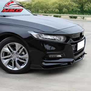Protector de Parachoques Delantero para Honda Accord 2018-2021, Estilo IKON V2, Kit de 3 Piezas, PP Negro Brillante, Difusor, Protector de Mentón - Product Image 2