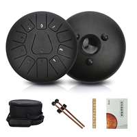 Jinfang 6-12inch 11 Notes Steel Tongue Drum Handpan Tank Drum Professional Percussion Instrument with Carry Bag