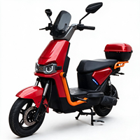 Scooter électrique pas cher 48V 350W, vélo électrique avec pneus à vide de 14 pouces, 2 places, vélo électrique pour adultes