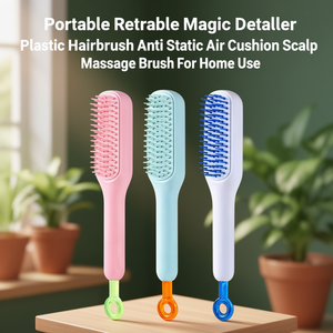 Portable Retractable Magic <b>Detangler</b> Plastic Hairbrush Anti Static Air Cushion Scalp Massage <b>Brush</b> For Home Use - Product Image 3