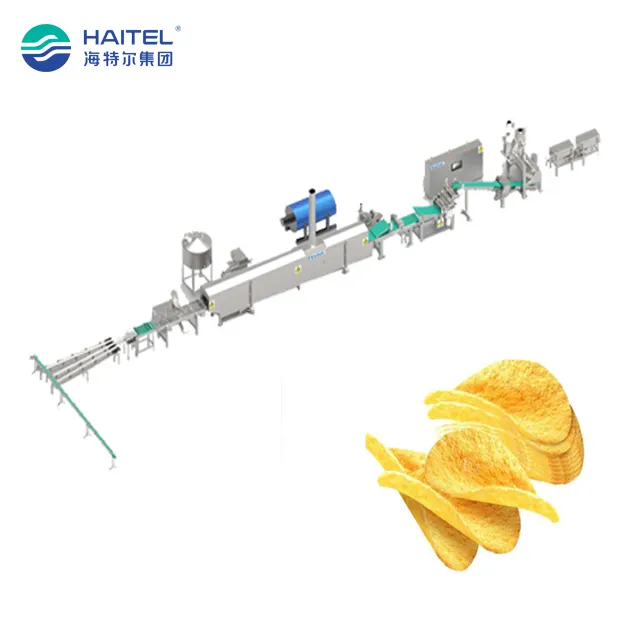 Ligne de production industrielle automatique de chips frites coupe-machine avec CE