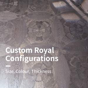 <span class=keywords><strong>Parquet</strong></span> moderne européen Princess Anne, marron foncé, médaillon divisé, placage de chêne, écologique, système de clic, qualité AB, villa, chambre à coucher - Product Image 5