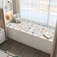 Tapis de fenêtre en baie Jiasimi, style nordique luxe léger, coussin rectangulaire en cuir PVC, pour chambres à coucher, imperméable, facile à nettoyer, Chine