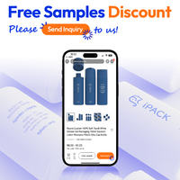 Flacon rond personnalisé en PEHD doux au toucher, bleu, pour gel douche, 150 ml, avec bouchon disque en plastique, pour lotion et shampoing