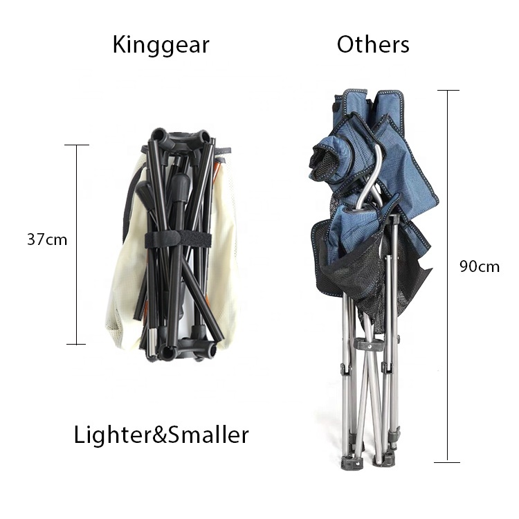 Ligero de aluminio plegable de Luna campamento sillas para viajes