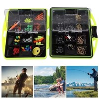 Boîte de rangement pour accessoires de pêche, double face, pour appâts, leurres, hameçons, équipement, boîte organisatrice imperméable pour matériel de pêche
