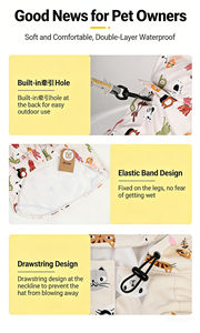 Impermeable Personalizado de PU para Mascotas, Poncho con Capucha, Ropa para Lluvia para Bulldog Francés y Razas Bulldog - Product Image 4