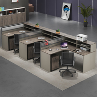 Bureau bureau personnel bureau simple moderne écran station casier partition employé bureau d'ordinateur