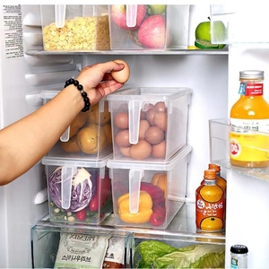 Boîte de rangement de cuisine 2024, 4 couleurs, organisateur de réfrigérateur, boîte en <span class=keywords><strong>plastique</strong></span> transparente, contenants hermétiques <span class=keywords><strong>pour</strong></span> la congélation des aliments, maison - Product Image 2