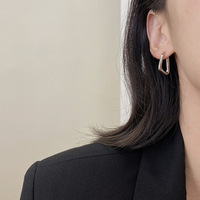 Boucles d'oreilles clous électroplaquées, style coréen minimaliste, tendance et élégantes, nouveau design pour femmes